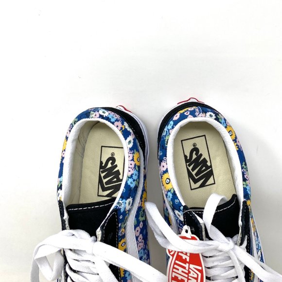 VANS Old Skool Floral Black Shoes Men's Size Canvas Suede Sneakers VN0A5KRFFF1 - Picture 7 of 10
